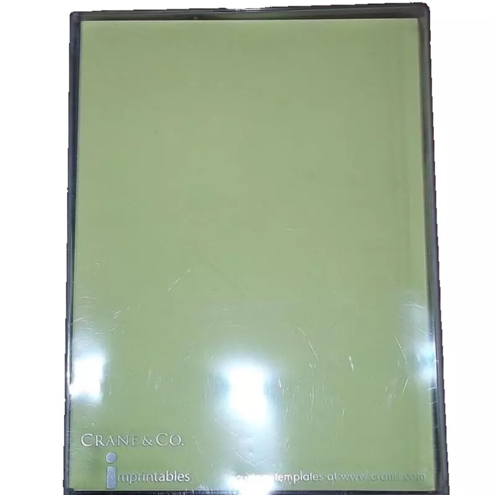 Crane PC9684 Imprintables Lime 25 Cards 64# 5 1/2" x 7 1/2" made in USA